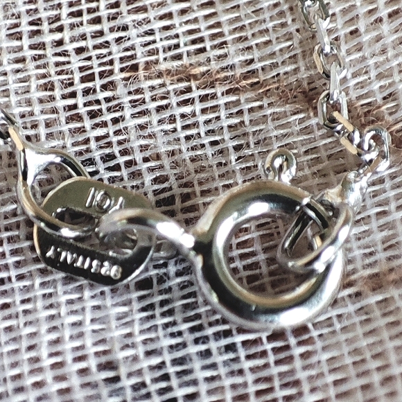 Sterling Silver 925 Pave Cubic Zirconia Clear Pet Paw LOVE Pendant Necklace NWOT - Picture 7 of 7